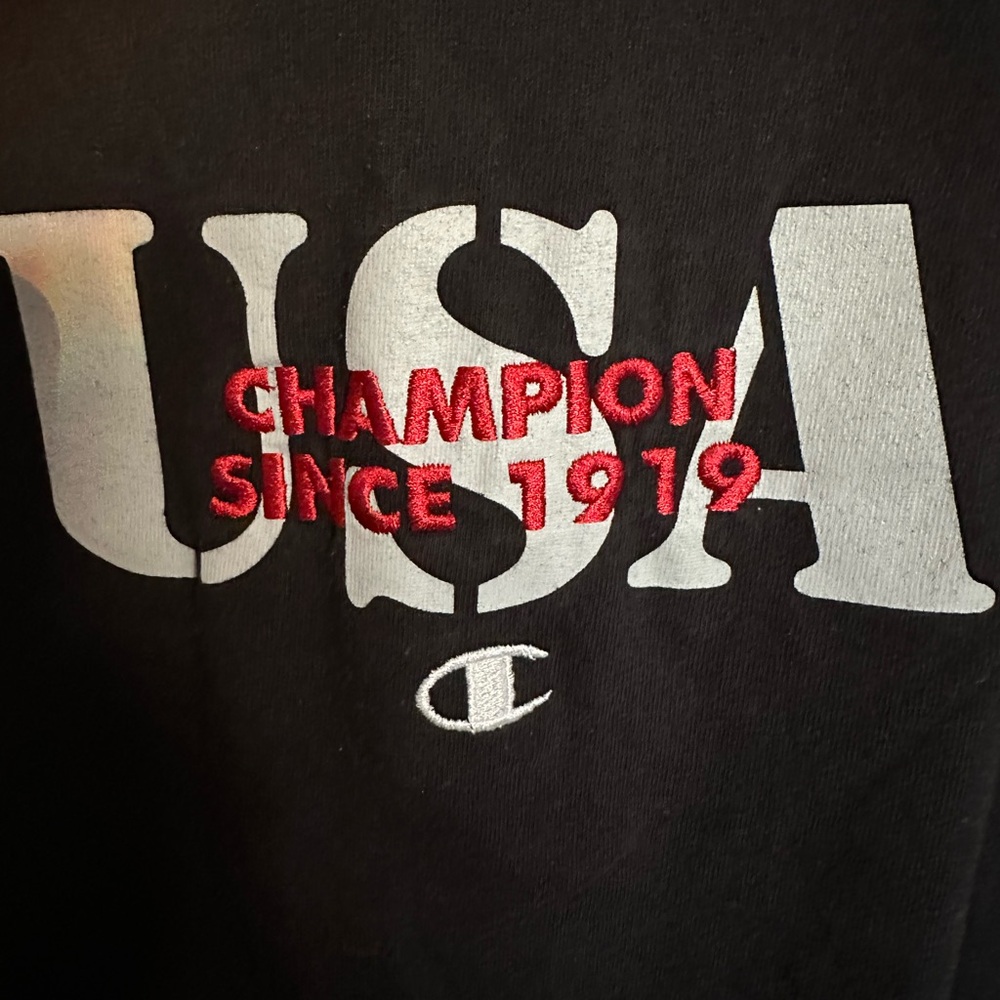 Vintage Champion USA Graphic Embroidered T-Shirt.  NWOT SIZE M. - Picture 4 of 8
